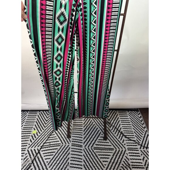 Giddy Up Glamour Womens Geometric Print Pants L USA Polyester/Spandex - Picture 10 of 16